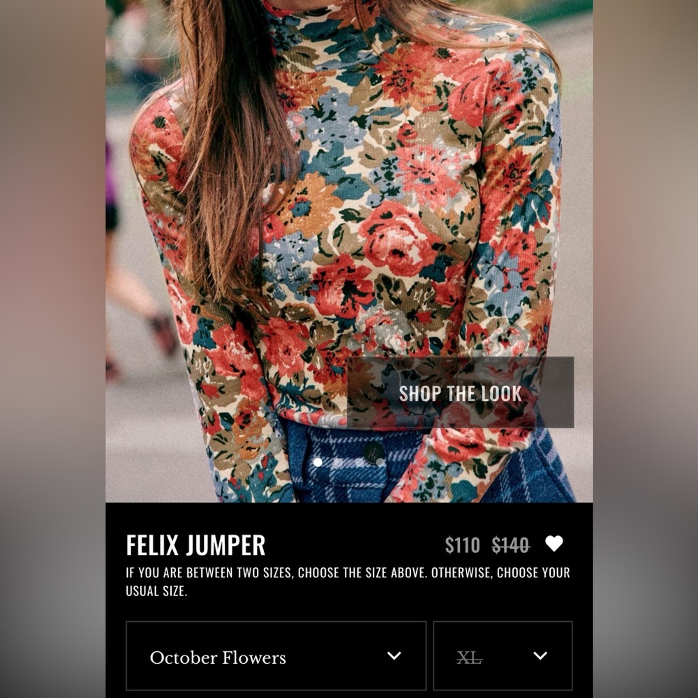 *ISO* Felix Jumper in October Flowers